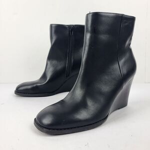 DV by Dolce Vita Rupart Wedge Bootie Black Faux Leather